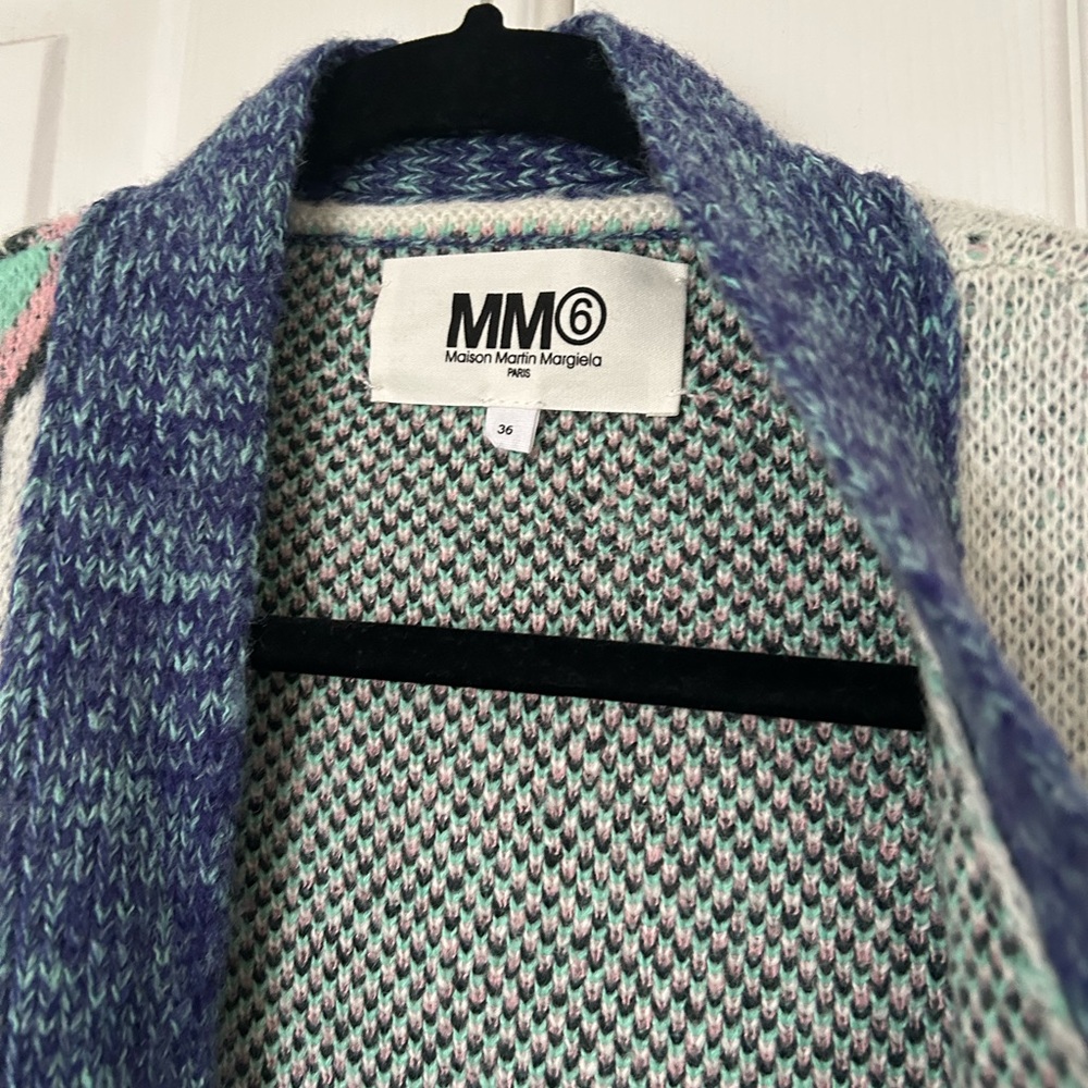 MM6 Maison Martin Margiela Multicolor Geometric Cardigan - Picture 5 of 6